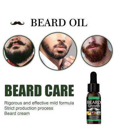 Beard Enhance Oil - Accelerate Hair Growth Serum & Beard Care | 2-Piece Set for Men Mustache & Beard Growth Gifts - Buy Online on GoSupps.com