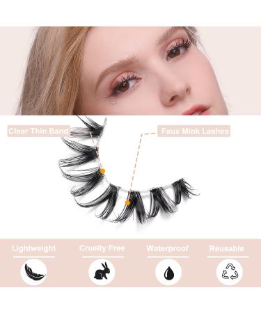 Anime Eyelashes Spiky Clear Band - 12 Pairs Pack for Japanese & Korean Manga Lash Look - Buy Online on GoSupps.com