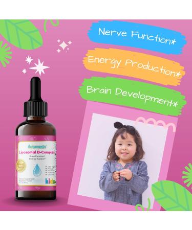 Nuvamin Liquid Liposomal B-Complex Drops for Kids Baby Toddlers & Adults 2Fl.Oz (60ml) 120 Daily Serving. B1 B2 B3 B5 B6 B7 B9 B12. Great Taste - Natural - High Absorption Raspberry Flavor - Buy Online on GoSupps.com