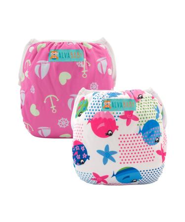 Alvababy Swimming Diapers - Reusable Adjustable 0-2 Years - 2 Pack for Infants & Toddlers - SW09-10 - Buy Online on GoSupps.com