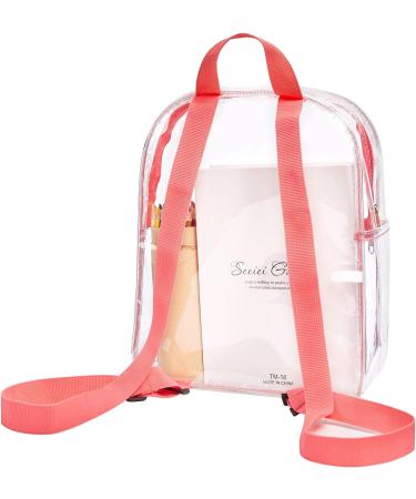 Stadium Approved Clear PVC Backpack - Heavy Duty, Cold-Resistant (Pink) - Buy Online on GoSupps.com