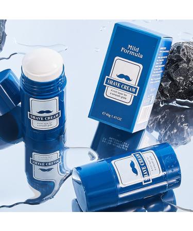 Men's Shaving Cream - Beard Balm 40g - 2 in 1 Soft Stick Balm for Beard Care and Hair Removal - Buy Online on GoSupps.com