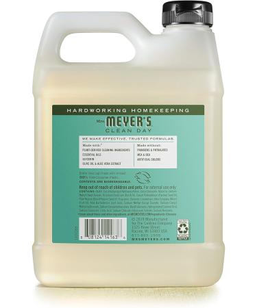 Mrs. Meyer's Basil Hand Soap Refill 33 Fl. Oz - Pack of 2 | Biodegradable Formula with Essential Oils - Buy Online on GoSupps.com