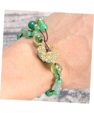 CALLARON 2 Pcs Retro Brace Lace Bead Bracelet for Women Ethnic Bracelet Creative Bead Bracelet Women's Bracelets Adjustable 25.5*2cm Green - Buy Online on GoSupps.com