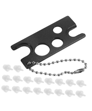 MAGICLULU 1 Set Eyelash Glue Bottle Caps Eyelash Glue Bottle Stopper Metal Glue Bottle Opener Lash Bottle Plug Lash Glue Bottle Plug Eyelash Glue Replacement Tips Lash Extension Glue Plugs