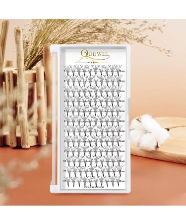 QUEWEL Short Stem Middle Part Pre Fanned Volume Lash Extensions | 5D-0.07D | C/D Curl | 12-15mm Length | Long-Lasting and Lightweight - Buy Online on GoSupps.com