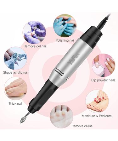 YaFex Professional Nail Drill Machine 30000RPM Electric Nail File with LED Lamp - Nail Filer Kit for Acrylic Nails - 6 Drill Bits & 36 Sanding Bands Included - Buy Online on GoSupps.com