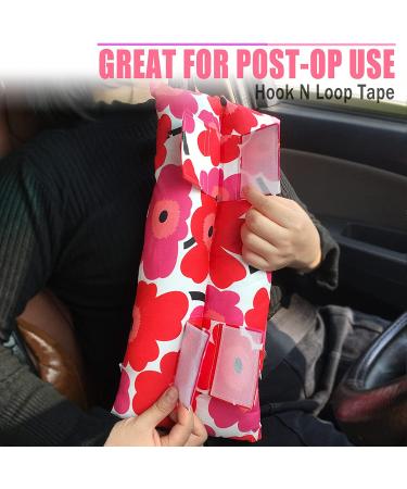 Hysterectomy Pillow for Abdominal Post Surgery Recovery - Comfort with Pocket for Ice/Heat Packs - Ideal for Tummy Tuck, Belly Incision - Seatbelt Gift for Women Patients - Red - Buy Online on GoSupps.com