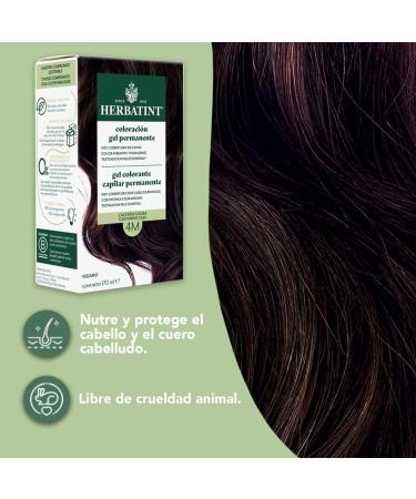  Herbatint Herbatint 4M Mahogany Chestnut Brown Permanent Hair Colour 170 ml Ammonia Free Optimal Coverage for Grey Hair for Sensitive Skin with 8 Organic Natural Extracts - Buy Online on GoSupps.com