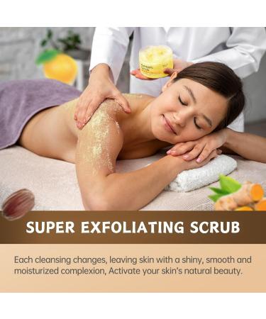 Trendyfave Turmeric Body Scrub Turmeric Face Scrub Body Exfoliator Moisturizing Body Spa Care Body Skin Care Scrub For Bikini Area Neck Butt Back Acne Armpit Dry & Dull Skin 200g - Buy Online on GoSupps.com