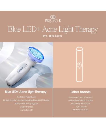 Blue LED+ Acne Light Therapy by Project E Beauty | Anti-Acne Skincare | Reduce Dark Spots & Scars | Calm Inflammation & Sensitive Skin | Remove Blemishes | For Skin Rashes & Oily Skin - Buy Online on GoSupps.com