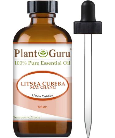 Litsea Cubeba (May Chang) Essential Oil 4 oz. 100% Pure Undiluted Therapeutic Grade. 4 Fl Oz (Pack of 1)