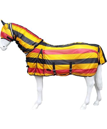 Best On Horse Fly Rug with Mask Zebra-5'3 Zebra Print UK 5'3 / EU 110cm / 63" - Buy Online on GoSupps.com