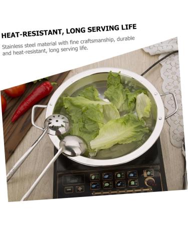 PRETYZOOM Dry Pot Amphora Hot Pot Chaffing Dishes Stainless Steel Cookware Flat Bottom Wok Pan Non Stick Frying Pans Stainless Steel Saute Pan Cookware for Kitchen Home Accessory 28X28X5.5CM Silver - Buy Online on GoSupps.com