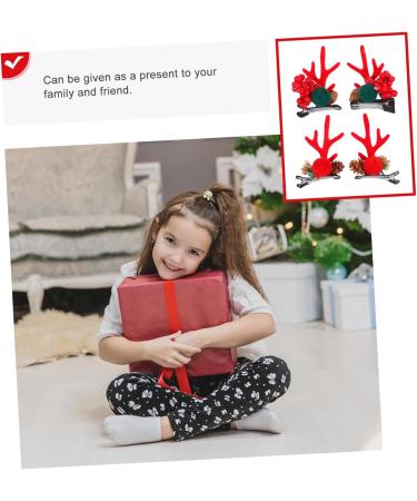 Beavorty Christmas Antlers Hairpins 2 Pairs Christmas hair clips hair accessories hair accessories for girls hair clips cartoon hair accessories Antler Hairpin - Buy Online on GoSupps.com