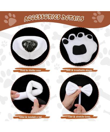 Hifot 5-Piece Puppy Dog Costume Set | Headband Ears Tail & Fake Nose for Adults & Kids | Perfect Party Decoration Accessories - Buy Online on GoSupps.com