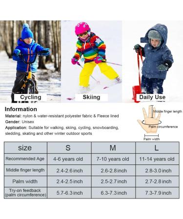 QKURT Kinder Ski Gloves - Waterproof & Windproof Snowboard Gloves for Kids (Ages 4-14) - Perfect for Winter Sports & Outdoor Activities - Buy Online on GoSupps.com