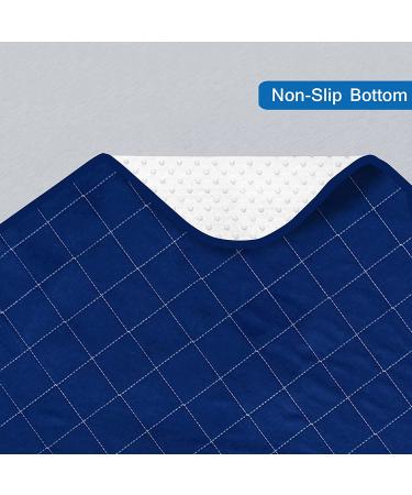 Washable Incontinence Bed Pad 34x52 Inch - Waterproof & Highly Absorbent - Dark Colored for Adults - Reusable Underpad - Navy - Buy Online on GoSupps.com