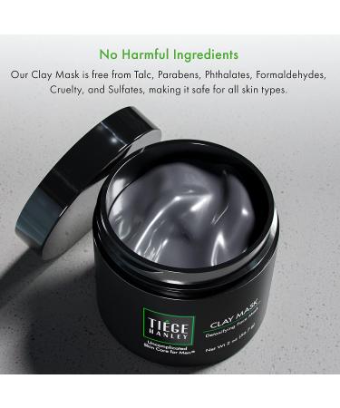 Tiege Hanley Detoxifying Charcoal Clay Mask for Men - 2 oz | Deep-cleansing Formula | Improves Skin Texture | Uncomplicated Skin Care - Buy Online on GoSupps.com