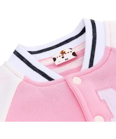 Famuka Baby Kids Baseball Jacket Coat 2-3 Years Pink - Boys Girls Outerwear - Buy Online on GoSupps.com