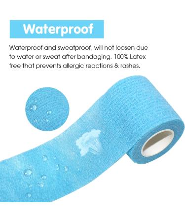 Buy Coban Cohesive Bandage 4x4.5m - Light Blue Athletic Tape for First Aid & Sports - 6 Rolls - Buy Online on GoSupps.com