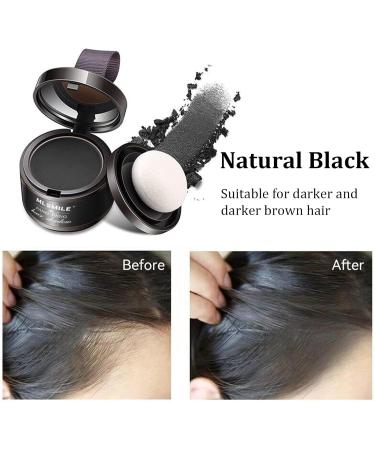 Root Touch Up Powder Hairline Powder Instant Hair Loss Concealer Hair Powder for Thinning Hair Hair Powder Women Windproof & Sweatproof Hair Root Concealer (Black) - Buy Online on GoSupps.com