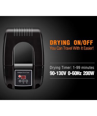 Manledio Portable Electric Shoes Boots Dryer & Warmer | Folding & Adjustable Drying Rack | BLO-Black - Buy Online on GoSupps.com