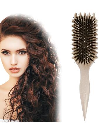 BOONCE CURL Brush Bounce Lockenbrush 2024 Neu Bounce Curl Defing Brush Styling Brush for disguising shaping and defining curls for women less (white)