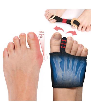 1 Pair of Hallux Valgus Pads and 1 Piece Training Band for Toe Hallux Valgus Correction and Protection Hallux Valgus for Me