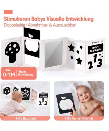 Hahaland Baby Toys 0-6 Months | 30 TLG Black & White Educational Set | Montessori Fabric Book & Stroller Toys | Brain Development Gift - Buy Online on GoSupps.com
