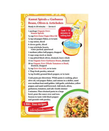 Eden Organic Kamut Spirals 100% Whole Grain Pasta 12 oz - 2 Pack - Buy Online on GoSupps.com