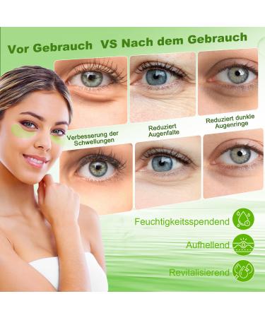 60 Premium Eye Pads - Anti-Aging Hyaluron & Collagen Masks for Dark Circles Puffiness and Wrinkles - Effective Eye Treatment (Pale Green) - Buy Online on GoSupps.com