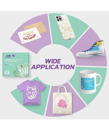 90Pcs Ultimate Cricut Accessories Bundle with Adhesive Vinyl Sheets - Weeding Tools, Transfer Vinyl, Starter Kit for Crafting Projects - Buy Online on GoSupps.com
