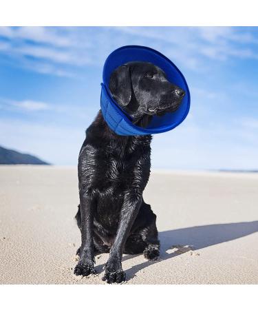 Breathable Mesh Elizabethan Collar Size 6 Blue - Adjustable E-collar for Dogs, Cats, Rabbit - Quicker Healing, Anti-Bite/Lick - Easy Eat/Drink - Buy Online on GoSupps.com