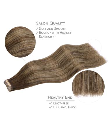 Salife Real Hair Tape Extensions - 20 Pcs 50g 18 inch Balayage Chocolate Brown to Honey #4/26/4 - Invisible Skin Weft Hair Extensions - Buy Online on GoSupps.com