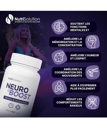 Neuro Boost by Nutrisolution - Cognitive Boost & Energy B Vitamins Ginkgo Biloba Bacopa Alpha Lipoic Acid Vegan Made in France (3) - Buy Online on GoSupps.com