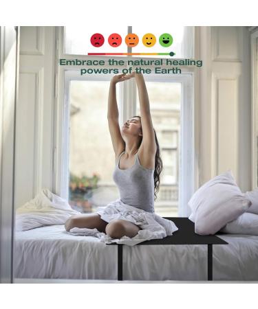Grounding Mat for Bed | Sleep Better & Enhance Wellness | 27x60 Inches Black Queen - Anti-Slip PU Leather - Buy Online on GoSupps.com