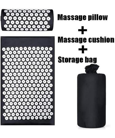 FLY Acupressure Pad & Pillow Set - Neck Pain Relief Massage Therapy with Carrying Bag | Purple Yoga Brick for Relaxation - Buy Online on GoSupps.com