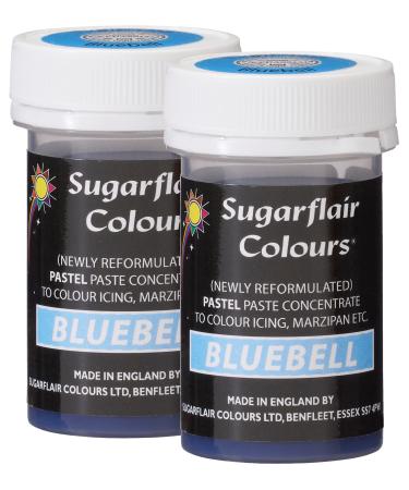 Sugarflair Bluebell Pastel Food Colouring Paste Highly Concentrated for Use with Sugar Pastes Buttercream Royal Icing or Cake Mix Subtle Colour Dye - 25g (Pack of 2)