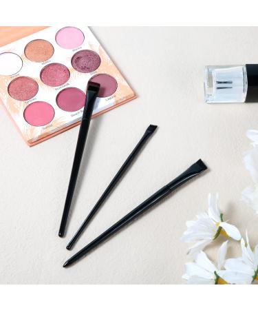 3pcs Eyebrow Eyeliner Brush Set - Flat Thin & Beveled Precision Design for Eye Makeup - Buy Online on GoSupps.com