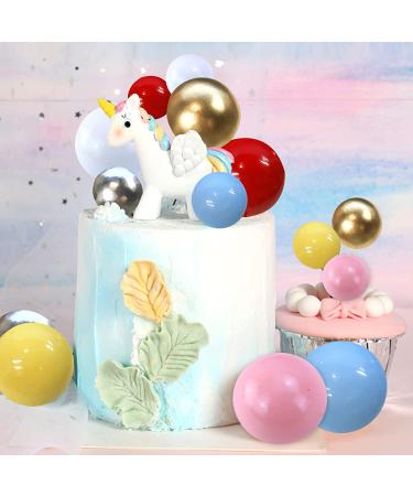 Balls Cake Topper Mini Balloons Cake Topper Pearl Balls Cake Pick Foam Ball Cupcake Topper Baking Decoration Supplies Toothpick Party Wedding Anniversary Birthday Baby Shower Cake Decoration Silver - Buy Online on GoSupps.com