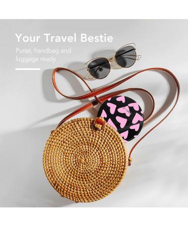 Fancii LED Lighted Travel Makeup Mirror | Rechargeable with 10x/1x Magnifying | 3 Light Settings | Compact Portable Hand Mirror - Taylor (Love Train) - Buy Online on GoSupps.com