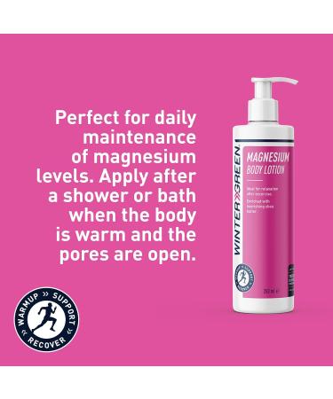 Wintergreen Magnesium Body Lotion 250ml with Pure Magnesium Arnica & Vitamin E - Quick Relief from Muscle Cramps Inflammation & Fatigue Moisturizing Lotion for Body - Buy Online on GoSupps.com