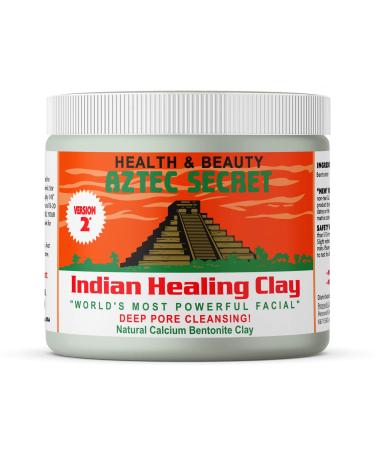 Aztec Secret Indian Healing Deep Pore Cleansing Facial & Body Mask The Original 100% Natural Calcium Bentonite Clay New Version 2 Unscented 450 g