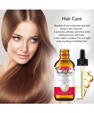 Rosehip Oil 60ML Organic Rosehip Seed Oil Anti-Aging Natural Cold Pressed Unrefined For Face Hair Nail Scar All Skin & Hair Typess - Buy Online on GoSupps.com