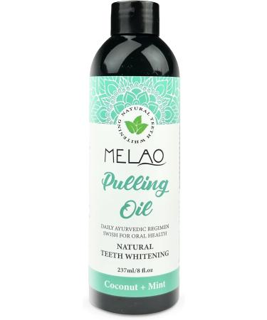 Organic Coconut Pulling Oil - Mint Oil Mouthwash (8 Fl. Oz) for Fresh Breath Teeth Whitening & Healthy Gums | Natural Coconut & Peppermint Formula - Buy Online on GoSupps.com