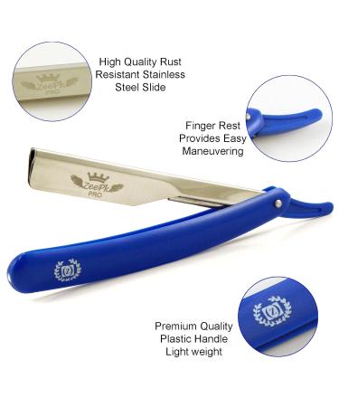 Zeepk Barber Salon Quality Straight Edge Razor for Men | Includes 10 Shaving Blades | Premium Beard Shaving Tool - Buy Online on GoSupps.com
