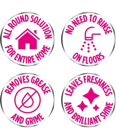 The Pink Stuff The Miracle All Purpose Floor Cleaner 2Pk x 1L + The Pink Stuff The Miracle Toilet Cleaner Gel 2Pk x 750ml + Our Gift for You: Organza Bag Size: 9x7x0.1cm - Buy Online on GoSupps.com