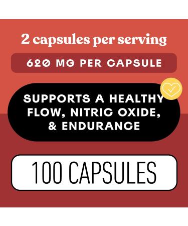 Organic Beet Root Capsules 620mg | 100 Count | Pure Beetroot Powder | Plant-Based, Non-GMO, Vegan Supplement | USA Made Herbal Capsules - Buy Online on GoSupps.com
