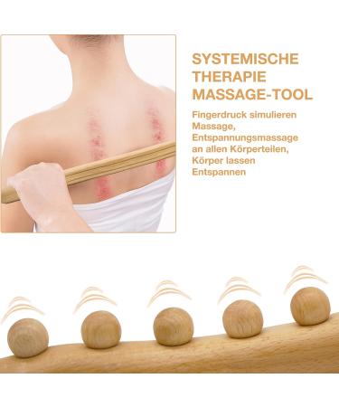 Wood Gua Sha Massage Stick - Maderotherapy Lymphatic Drainage Tool for Full Body Relaxation & Cellulite Relief - Buy Online on GoSupps.com